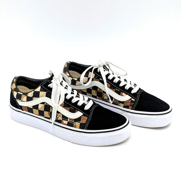 Vans Old Skool Shoes Mens 4.5 Womens 6 Unisex Desert Camo Checkerboard 500714 - Picture 7 of 9